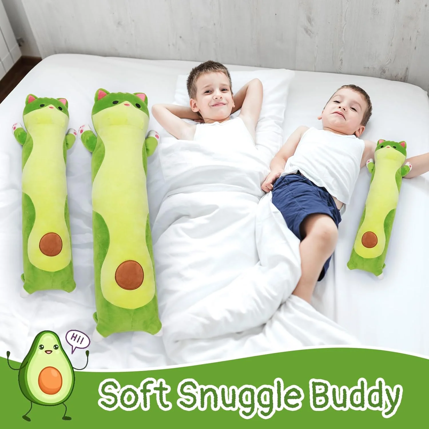 بالشت پولیشی گربه دراز، 90 سانتی متری پولیشی گربه دراز آووکادو، عروسک پولیشی بچه گربه غول پیکر، اسباب بازی های عروسکی نرم بچه گربه آووکادو برای تولد بچه ها کریسمس