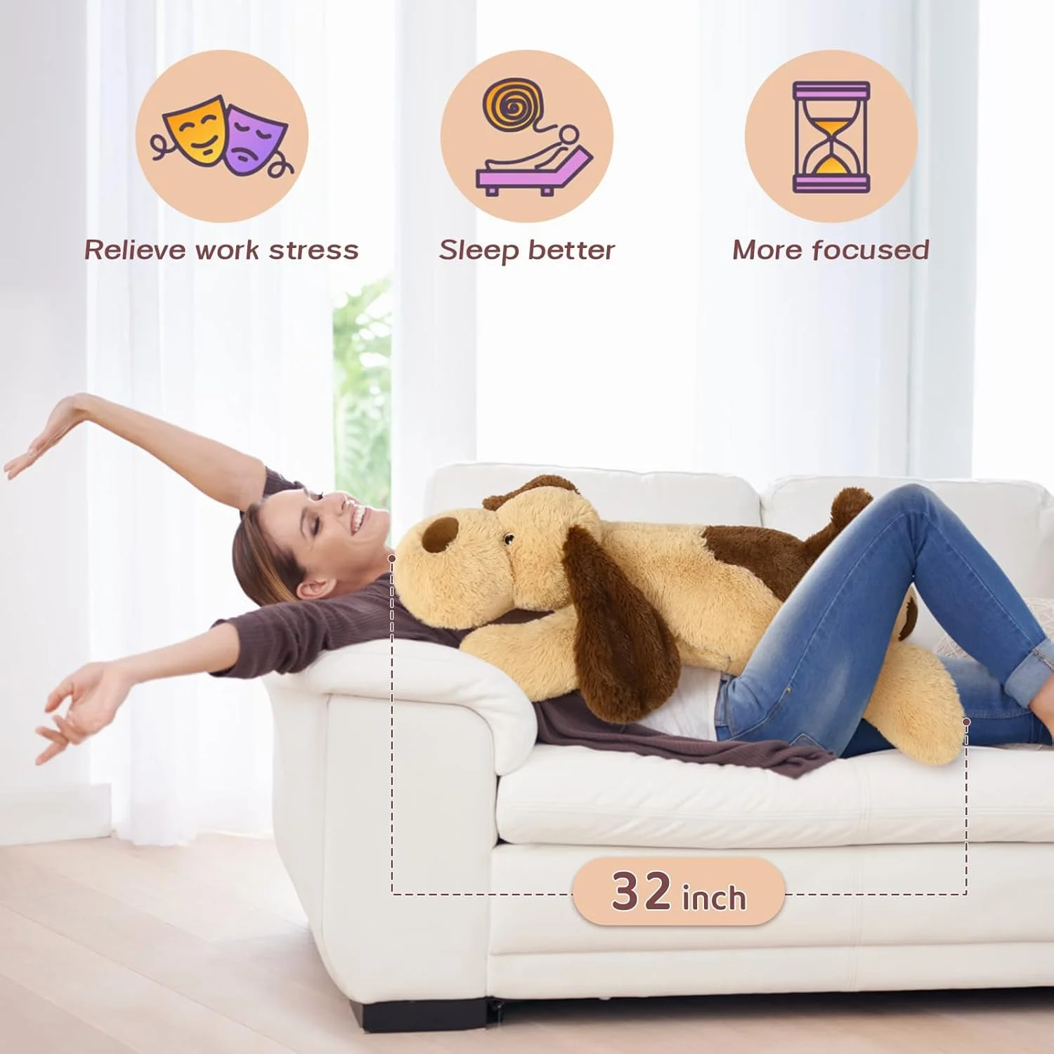 سگ پولیشی سنگین وزن موریس موس، 81 سانتی متر، 2.2 کیلوگرم، سگ عروسکی بزرگ و غول پیکر، بالش توله سگ پولیشی سنگین وزن برای بزرگسالان و کودکان، 81 سانتی متر سگ پولیشی سنگین وزن موریس موس، 81 سانتی متر، 2.2 کیلوگرم، سگ عروسکی بزرگ و غول پیکر، بالش توله سگ پولیشی سنگین وزن برای بزرگسالان و کودکان، 81 سانتی متر