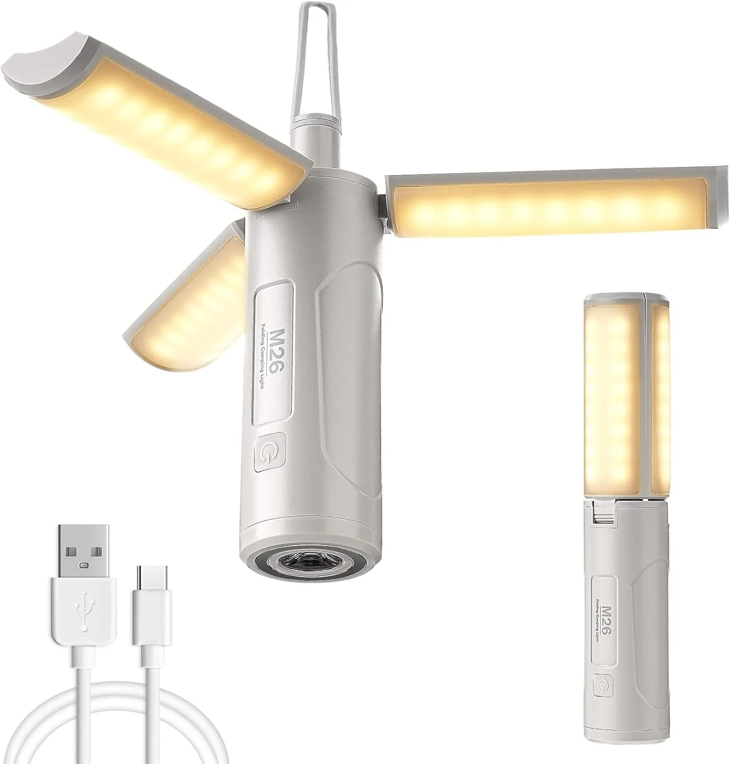 چراغ فانوسی کمپینگ TERRIFI، لامپ آویز 3500mAh - 3 حالت نور - چراغ LED ضد آب IPX5 برای چادر، پیاده روی، پیک نیک، شرایط اضطراری - صرفه جویی در انرژی