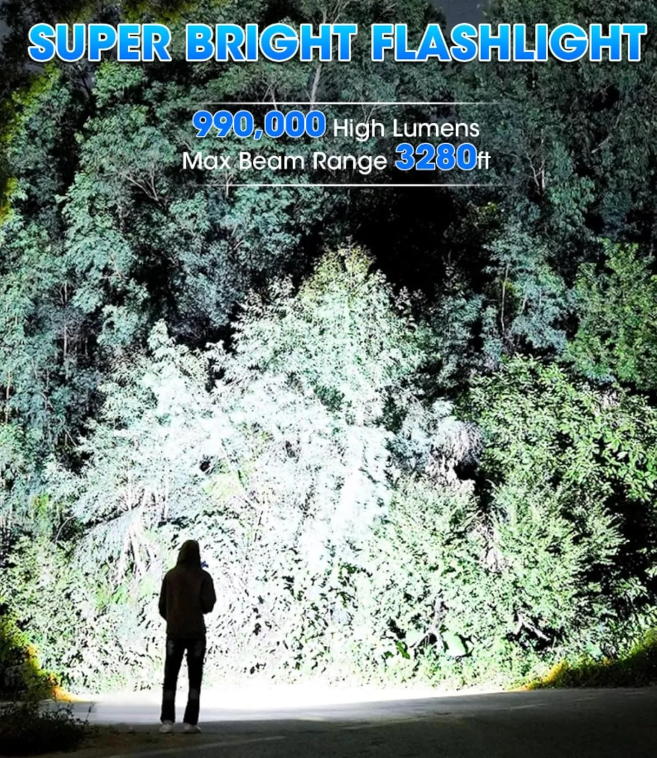 چراغ قوه LED جنزی، قابل تنظیم، لومن بالا، چراغ قوه تاکتیکی قدرتمند، P90، 7 حالت، فوق العاده روشن، ضد آب IP67، چراغ قوه دستی، مشعل، برای مواقع اضطراری، کمپینگ، پیاده روی، فضای باز