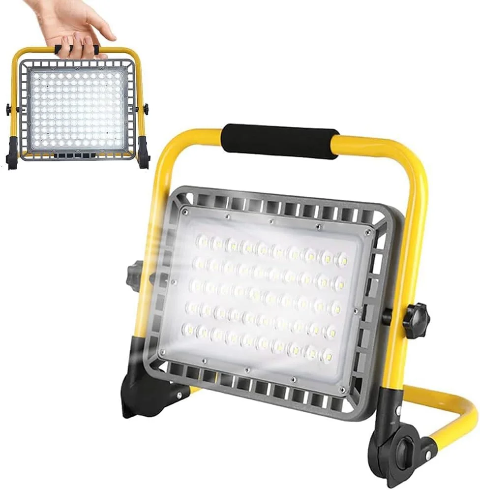 چراغ های کمپینگ فنری X، چراغ های قابل حمل COB LED قابل شارژ، چراغ کار 100 وات ضد آب با زاویه قابل تنظیم، برای تعمیر خودرو در فضای باز، باغبانی، پیاده روی، کارگاه اضطراری