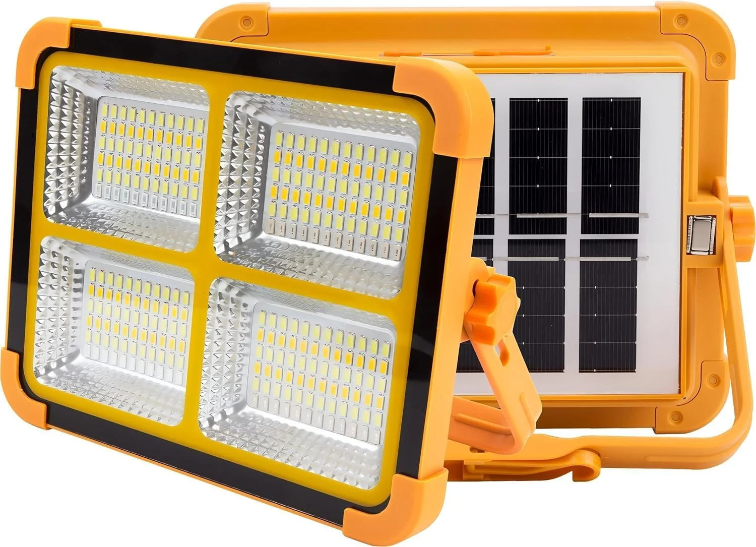 چراغ کار LED شارژی U.E - چراغ کار قابل حمل با پنل خورشیدی، لامپ شارژی USB با 3 حالت رنگ - ایده آل برای کمپینگ، ماهیگیری، مواقع اضطراری، گاراژها، کارگاه ها