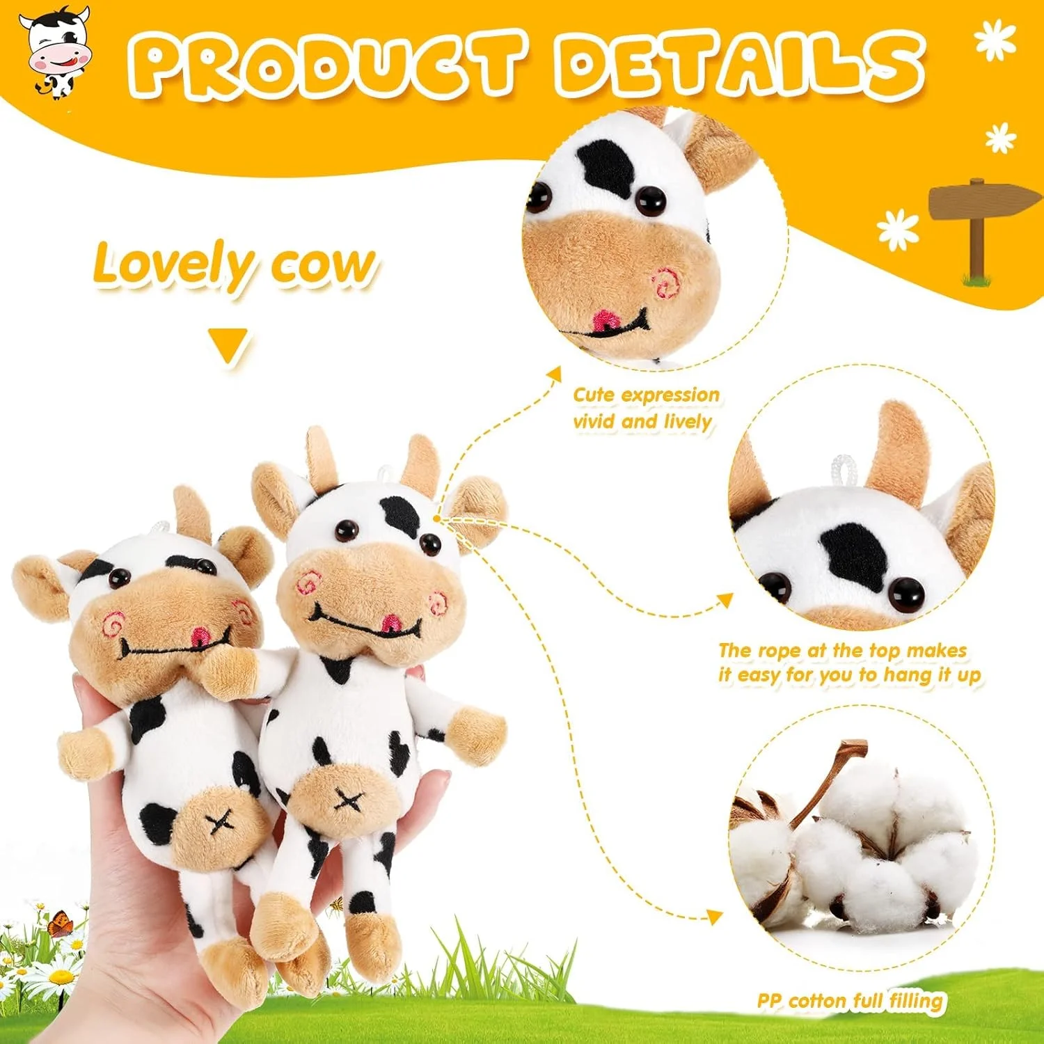 اکسفور 6 عدد مینی عروسک پولیشی، گاومیش های پولیشی کوچک برای مهمانی، هدیه تولد گاوی نرم و کوچک برای کودکان دختر و پسر، آویز کوله پشتی جاکلیدی اکسفور 6 عدد مینی عروسک پولیشی، گاومیش های پولیشی کوچک برای مهمانی، هدیه تولد گاوی نرم و کوچک برای کودکان دختر و پسر، آویز کوله پشتی جاکلیدی