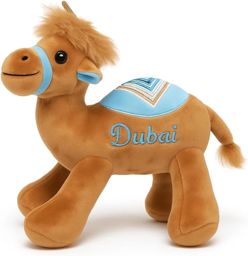 عروسک شتر پولیشی فیتو - عروسک شتر نرم و لطیف برای کودکان و نوزادان، طراحی بادوام از جنس پنبه، ایده آل برای بازی، دکور اتاق و هدیه کلکسیونی (عروسک شتر 16 سانتی متری - قهوه ای 1)