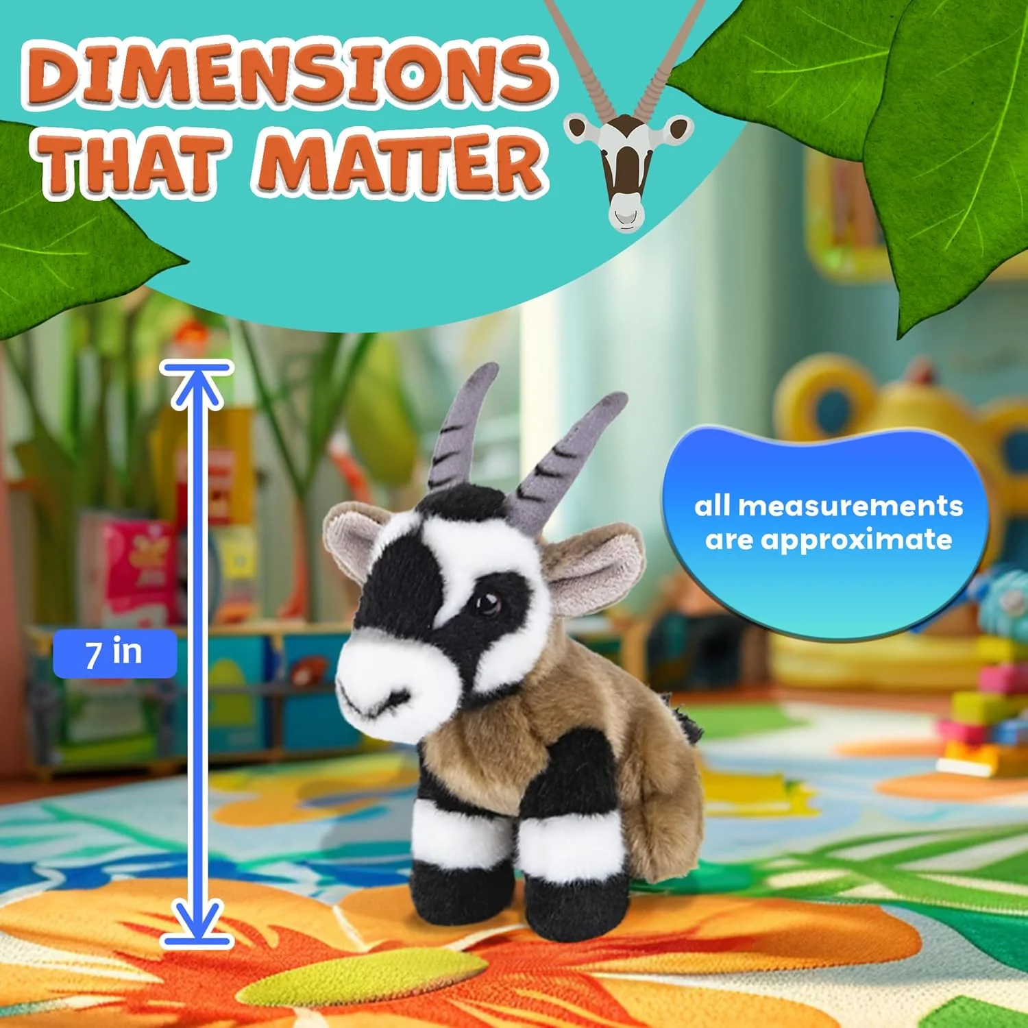 حیوان عروسکی جنگل و دوازدهم 7 تا 8 اینچی، اسباب بازی پولیشی نرم، حیوان عروسکی زیبا برای پسران و دختران، حیوانات عروسکی کوچک با ظاهر واقعی، دکوراسیون اتاق کودک (7 اینچ Oryx) حیوان عروسکی جنگل و دوازدهم 7 تا 8 اینچی، اسباب بازی پولیشی نرم، حیوان عروسکی زیبا برای پسران و دختران، حیوانات عروسکی کوچک با ظاهر واقعی، دکوراسیون اتاق کودک (7 اینچ Oryx)