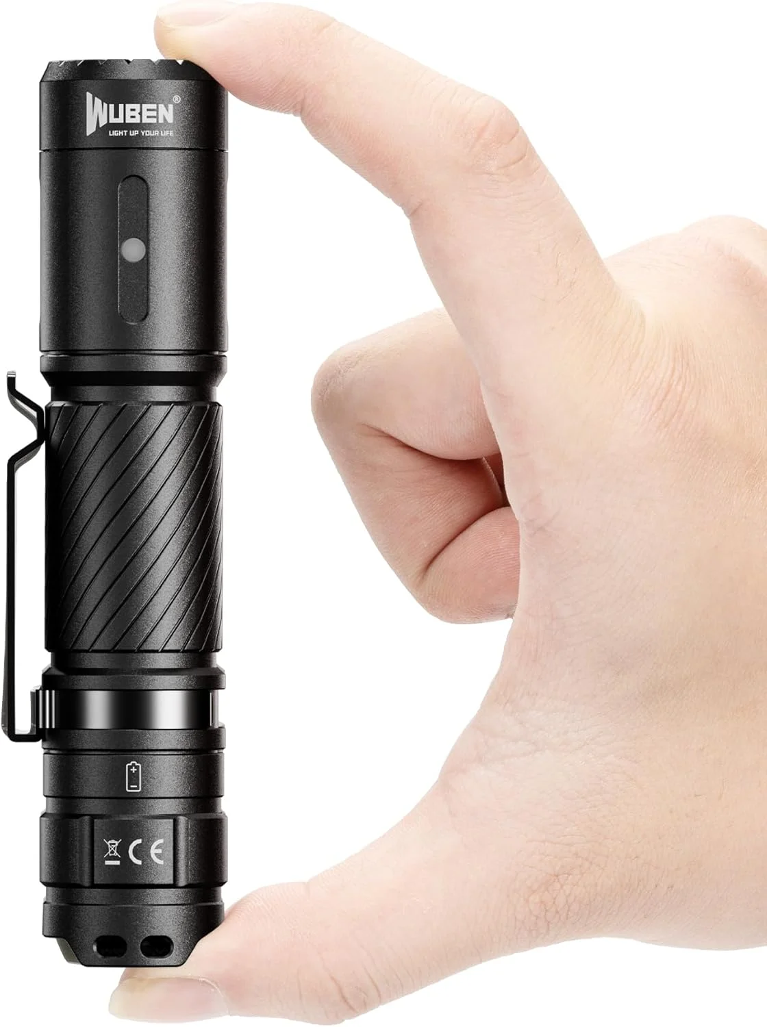 چراغ قوه شارژی WUBEN C3، چراغ قوه LED با 1200 لومن، 6 حالت نوردهی، فوق العاده روشن، ضد آب IP68، مناسب برای کمپینگ، فضای باز، مواقع اضطراری، حمل روزانه، هدیه برای آقایان