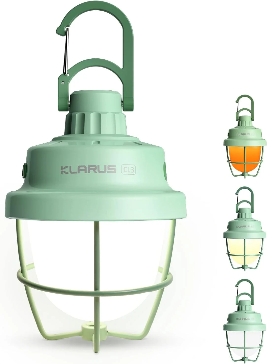 چراغ کمپینگ قابل حمل KLARUS CL3، چراغ چادر 280 لومن، چراغ کمپینگ شارژی با 4 حالت نور، قلاب، پایه مغناطیسی، چراغ LED ضد آب IPX5 برای چادرها، ماهیگیری در فضای باز، پیاده روی، مواقع اضطراری