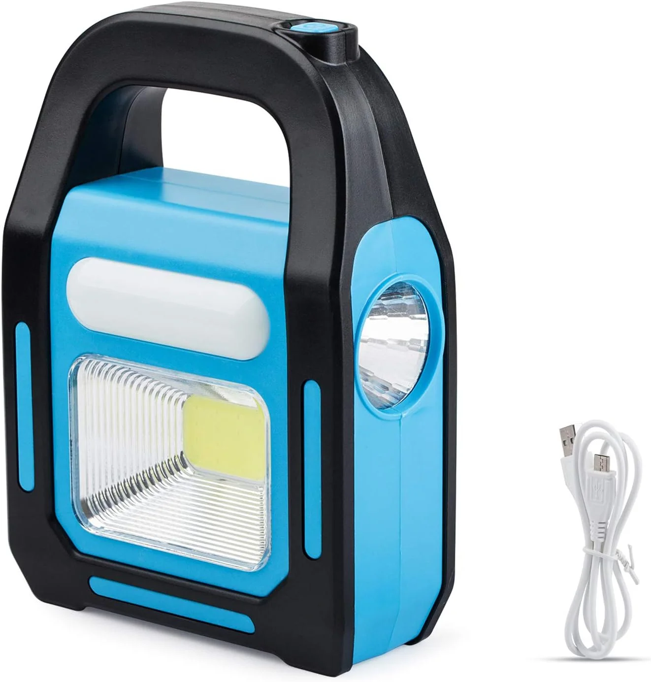 چراغ قوه LED کمپینگ COB با قابلیت شارژ خورشیدی و USB، مدل 3 در 1