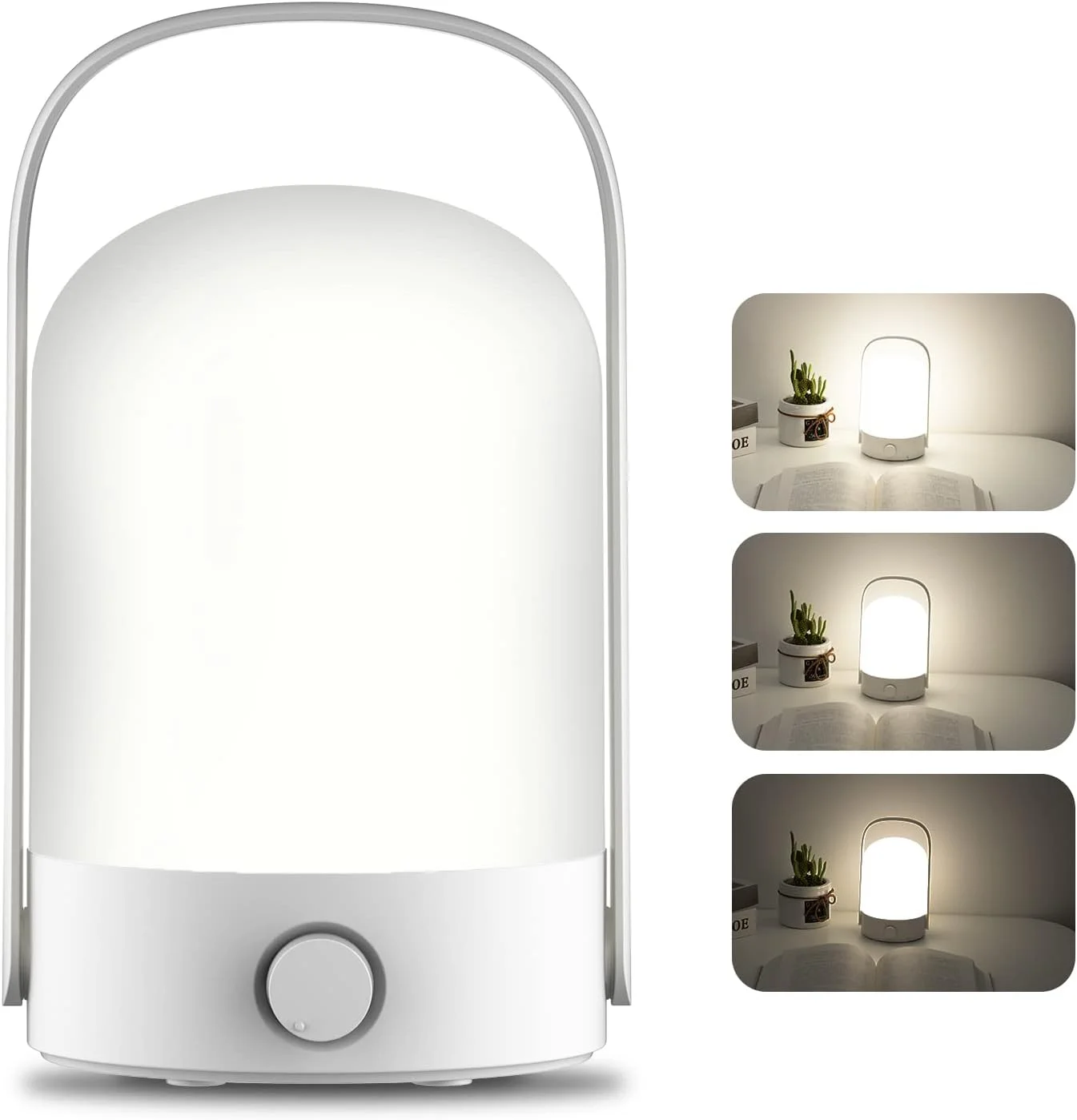 چراغ LED کمپینگ | چراغ قوه دستی قابل شارژ | چراغ خواب کم نور شونده | چراغ کمپ قابل حمل با باتری و قلاب برای مطالعه در داخل خانه، پیاده روی، ماهیگیری، مواقع اضطراری در فضای باز