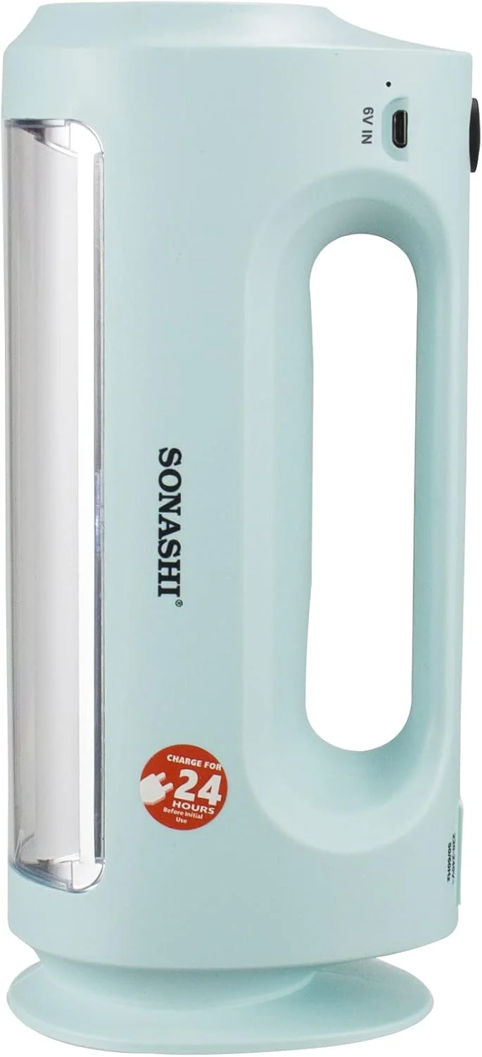 چراغ اضطراری شارژی سوناشی مدل SEL-706N [سبز] چراغ اضطراری سوناشی با چراغ LED جانبی روشن، چراغ قوه بالایی، نشانگر شارژ، باتری داخلی | چراغ اضطراری | روشنایی