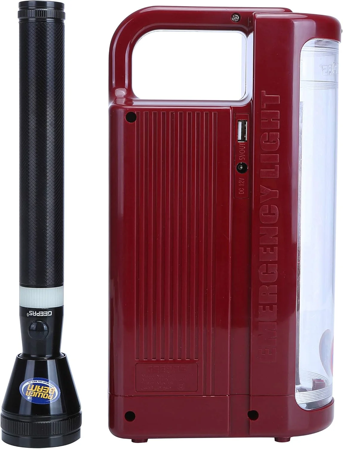 چراغ قوه LED شارژی Geepas و 1 عدد چراغ دستی | چراغ اضطراری با قابلیت تنظیم نور | 24 عدد LED فوق العاده روشن، 20 ساعت کارکرد | ایده آل برای گردش، پیاده روی، کمپینگ و موارد دیگر چراغ قوه LED شارژی Geepas و 1 عدد چراغ دستی | چراغ اضطراری با قابلیت تنظیم نور | 24 عدد LED فوق العاده روشن، 20 ساعت کارکرد | ایده آل برای گردش، پیاده روی، کمپینگ و موارد دیگر