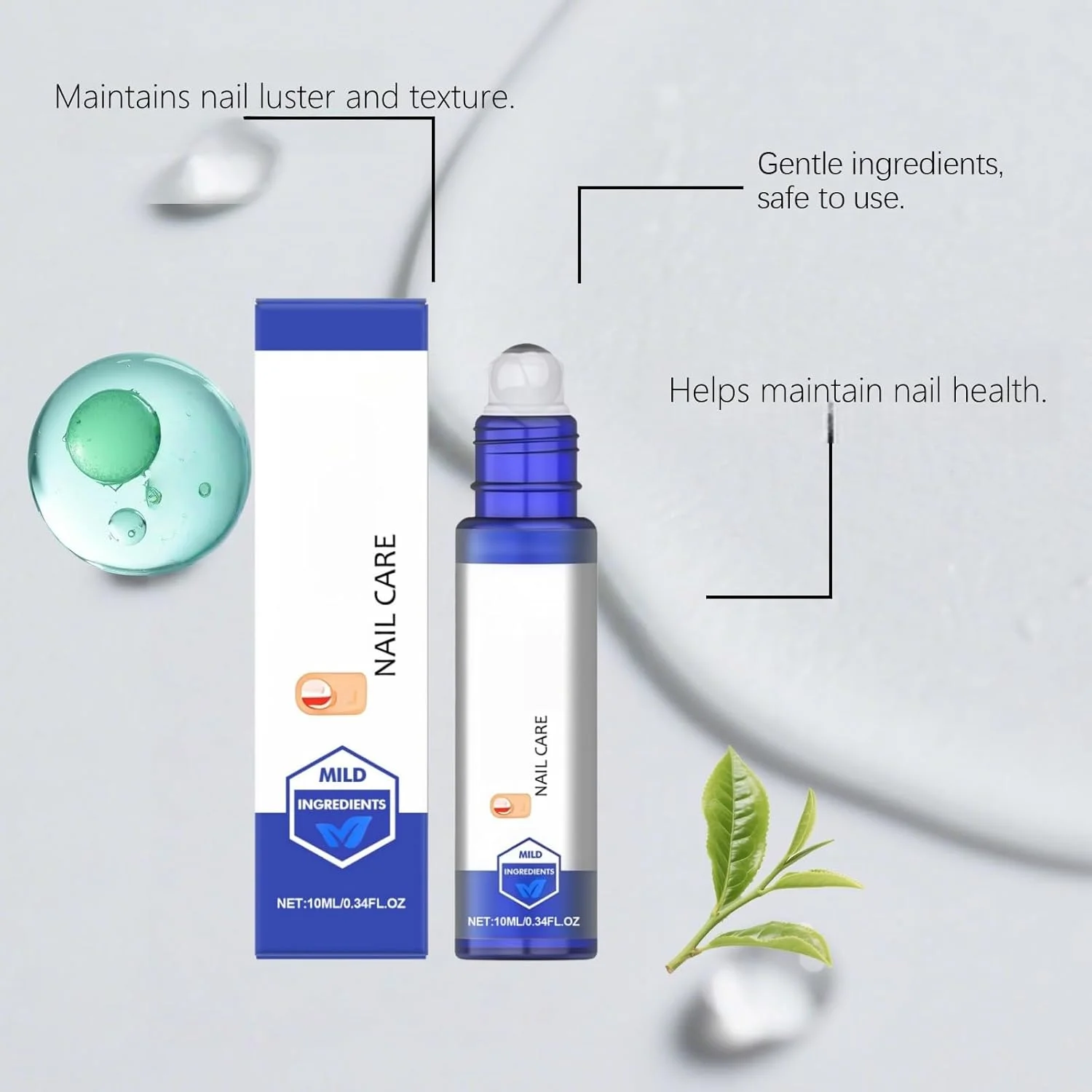 محلول مراقبت از ناخن درخت چای، نرم کننده ناخن های ضخیم پا، قوی تر برای ناخن های آسیب دیده و ضعیف، تجدید 8 ساعته شبانه برای ناخن های پا و دست (2 عدد)