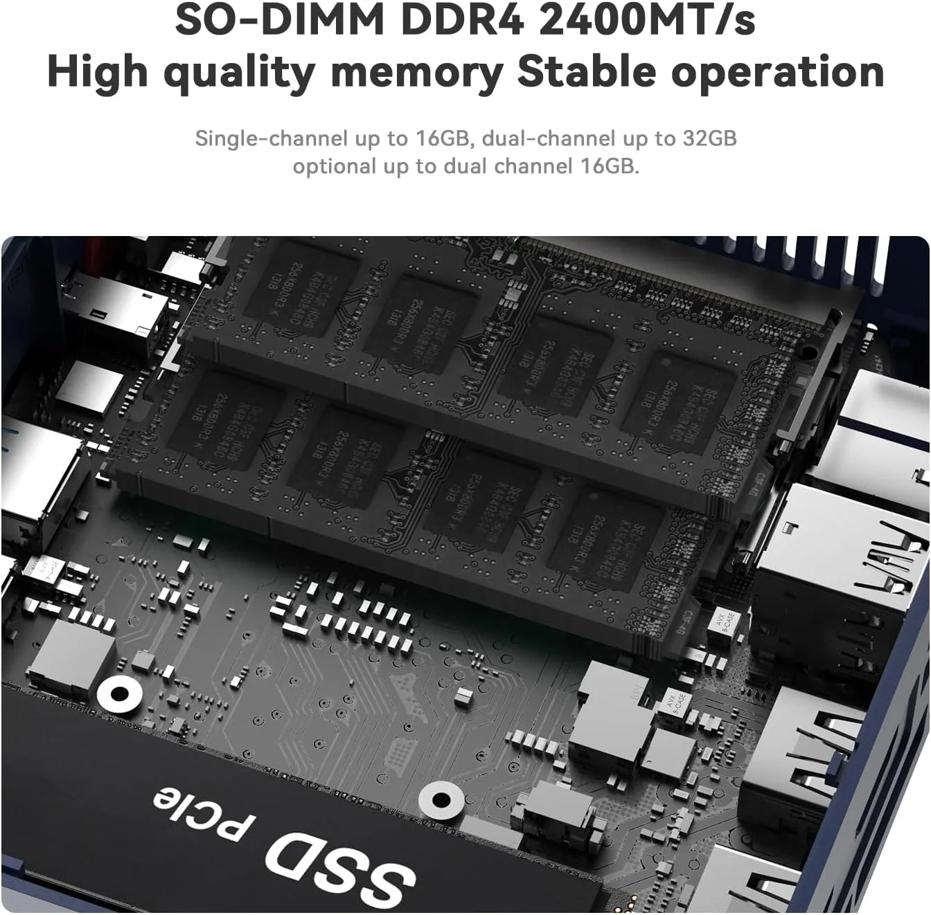 مینی کامپیوتر Beelink SER3، AMD Ryzen 3 3200U (14 نانومتر، 2 هسته/4 رشته) تا 3.5 گیگاهرتز، کامپیوتر کوچک گیمینگ 16 گیگابایت رم DDR4، 500 گیگابایت SSD PCIE3.0 X4، میکرو پی سی 4K@60Hz نمایشگر دوگانه، مینی کامپیوتر WiFi6/BT5.2/HTPC/W-11 Pro