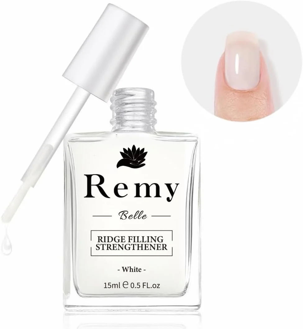 پر کننده، تقویت کننده و ترمیم کننده ناخن های آسیب دیده رمی بل، لاک ناخن صورتی اکلیلی برای ناخن های نازک، ضعیف و آسیب دیده، سخت کننده و لاک رشد 15 میلی لیتر (سفید 15 میلی لیتر)