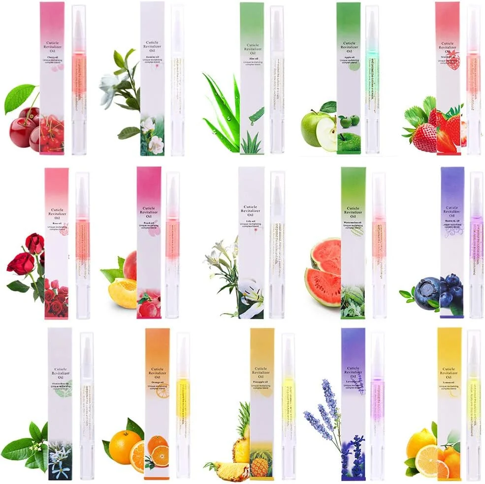 مجموعه 15 عددی قلم روغن کوتیکول برای محصولات مراقبت از ناخن، درمان آویزان شدن پوست اطراف ناخن، سرم ترمیم ناخن های آسیب دیده، کرم تقویت کننده و مرطوب کننده، روغن ویتامین E برای تقویت ناخن، اسانس اسطوخودوس