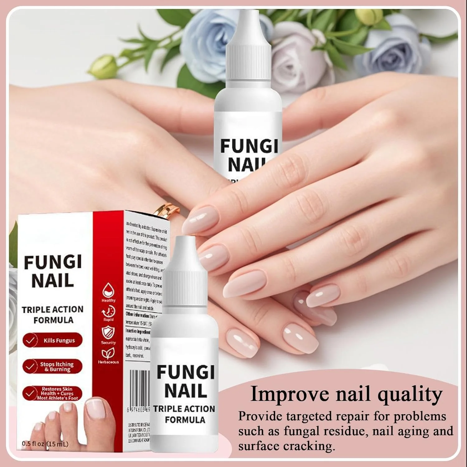 محصولات مراقبت از ناخن | تقویت کننده ناخن پا | مایع ترمیم کننده ناخن پا 15 میلی لیتری خاکستری برای استفاده حرفه ای در منزل و سالن، مناسب برای زنان، مردان و سالمندان محصولات مراقبت از ناخن | تقویت کننده ناخن پا | مایع ترمیم کننده ناخن پا 15 میلی لیتری خاکستری برای استفاده حرفه ای در منزل و سالن، مناسب برای زنان، مردان و سالمندان