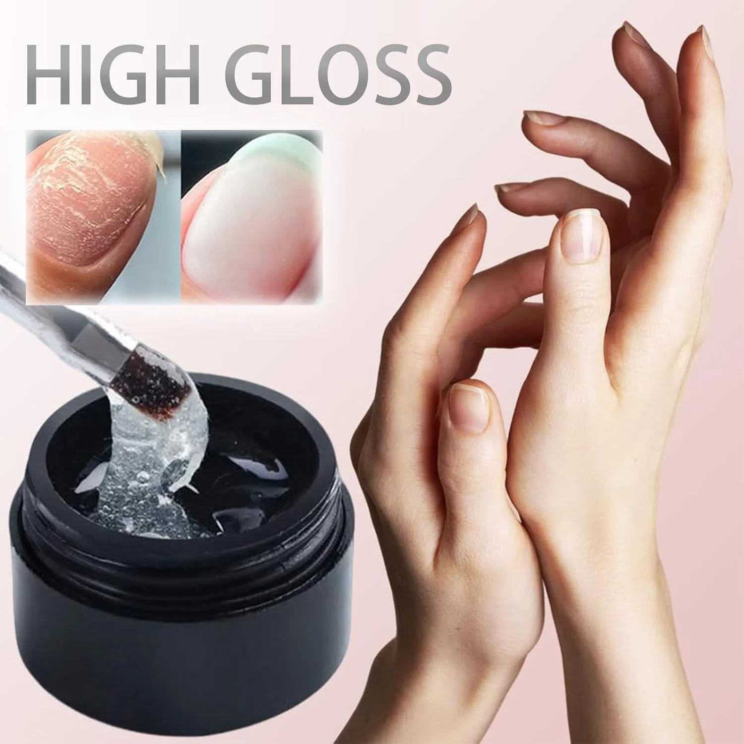 ژل محافظ ترمیم کننده ناخن مرسیدانی، کیت ترمیم ناخن برای ناخن های طبیعی شکافته شده، ژل ترمیم فوری ناخن ترک خورده، تعمیر آسان و سریع برای استفاده در منزل و سالن (2 عدد)