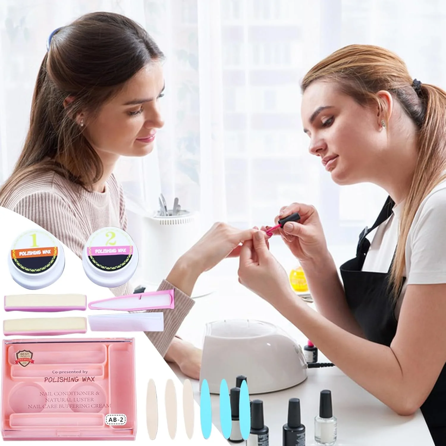 ست مانیکور، مراقبت از ناخن | ابزارهای تقویت کننده حرفه ای و چند منظوره برای بانوان، استفاده در منزل، بازیابی زیبایی، مناسب دختران و مسافرت