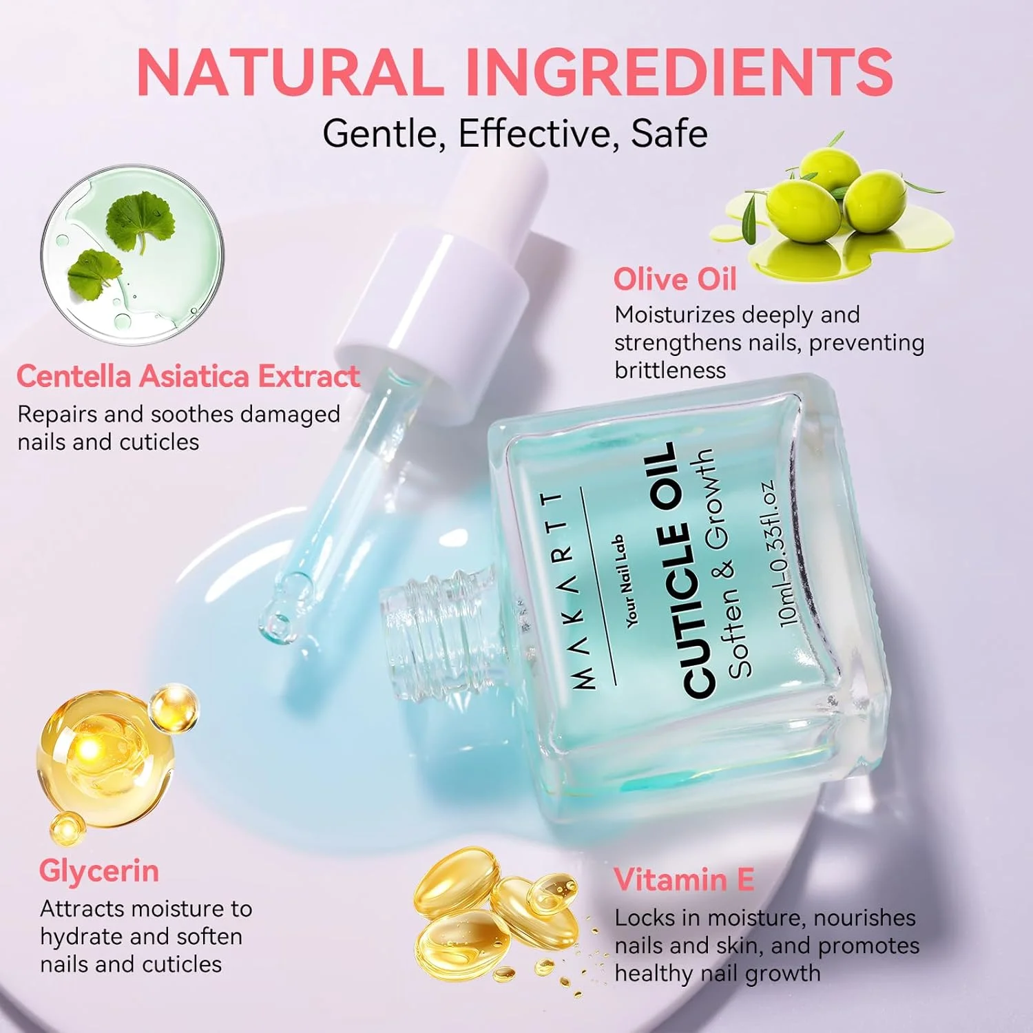 روغن کوتیکول ماکارت: 4 عدد روغن حاوی ویتامین E، کیت مراقبتی مرطوب کننده و مغذی برای رشد و استحکام ناخن، جذب سریع برای مانیکور و پدیکور یا سالن زیبایی روغن کوتیکول ماکارت: 4 عدد روغن حاوی ویتامین E، کیت مراقبتی مرطوب کننده و مغذی برای رشد و استحکام ناخن، جذب سریع برای مانیکور و پدیکور یا سالن زیبایی