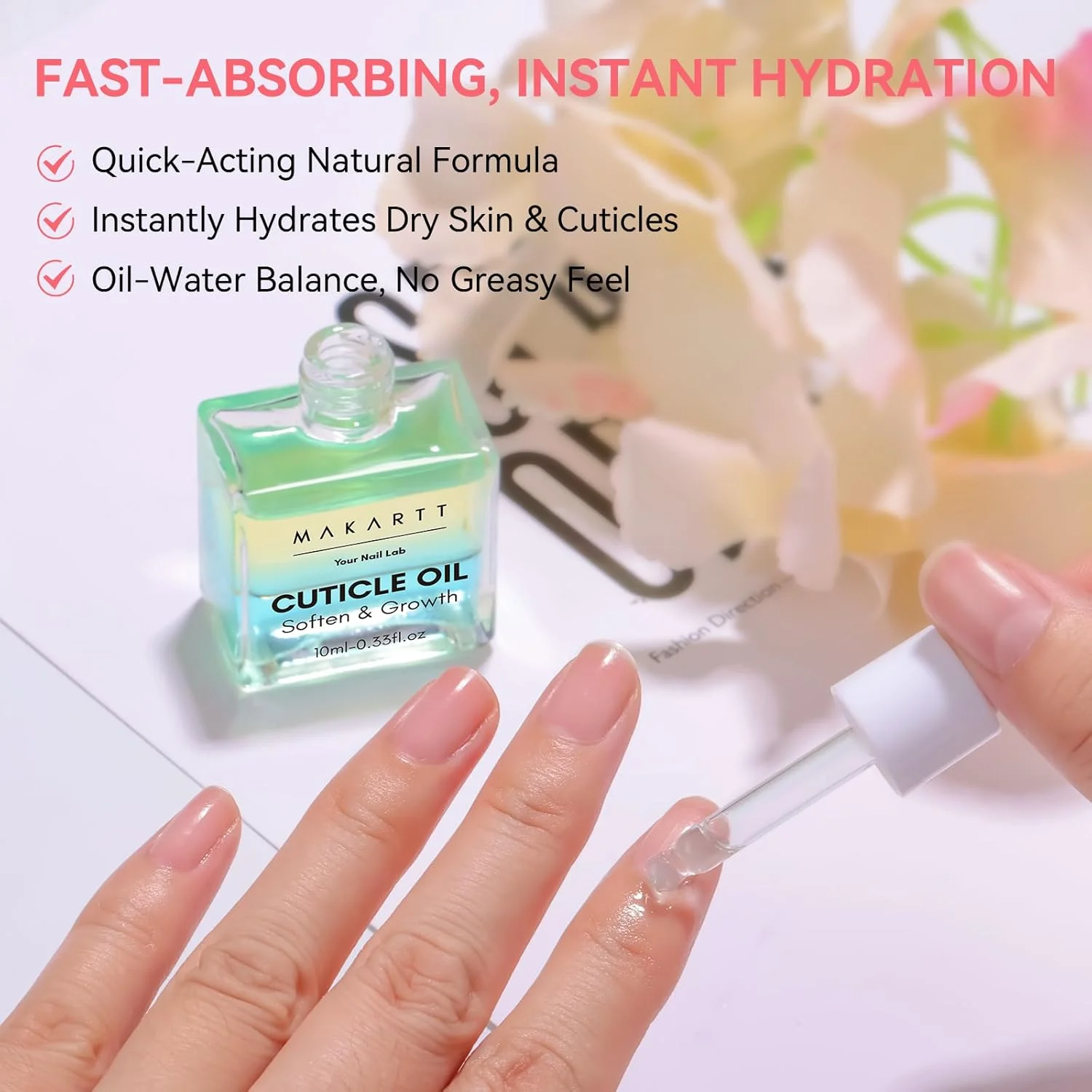 روغن کوتیکول ماکارت: 4 عدد روغن حاوی ویتامین E، کیت مراقبتی مرطوب کننده و مغذی برای رشد و استحکام ناخن، جذب سریع برای مانیکور و پدیکور یا سالن زیبایی روغن کوتیکول ماکارت: 4 عدد روغن حاوی ویتامین E، کیت مراقبتی مرطوب کننده و مغذی برای رشد و استحکام ناخن، جذب سریع برای مانیکور و پدیکور یا سالن زیبایی