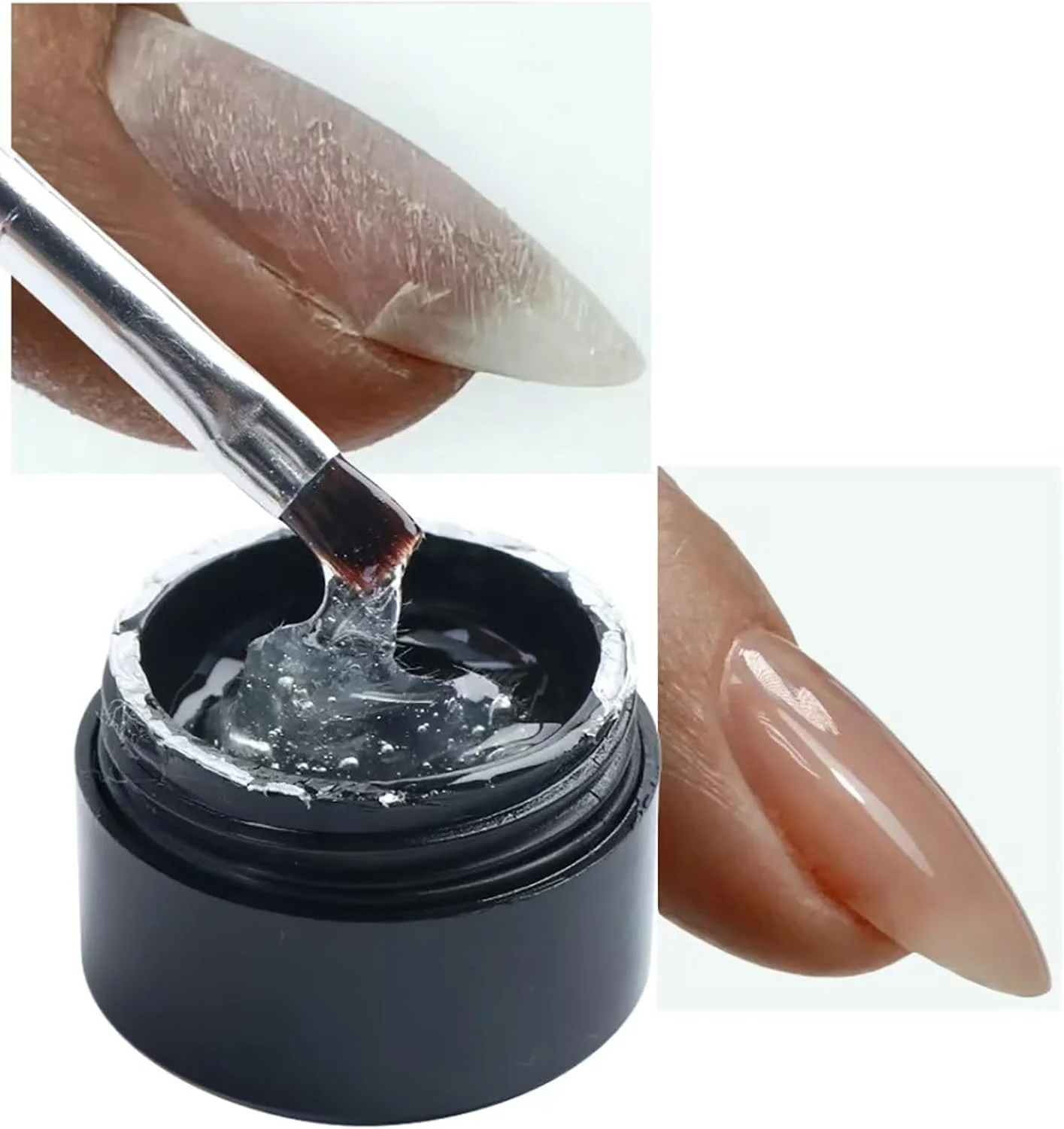 ژل ترمیم ناخن HNRongkya با الیاف کشسان، ژل پایه شفاف برای ساخت ناخن، مخصوص خانم ها (8 گرم، 1 عدد) (سفید) ژل ترمیم ناخن HNRongkya با الیاف کشسان، ژل پایه شفاف برای ساخت ناخن، مخصوص خانم ها (8 گرم، 1 عدد) (سفید)