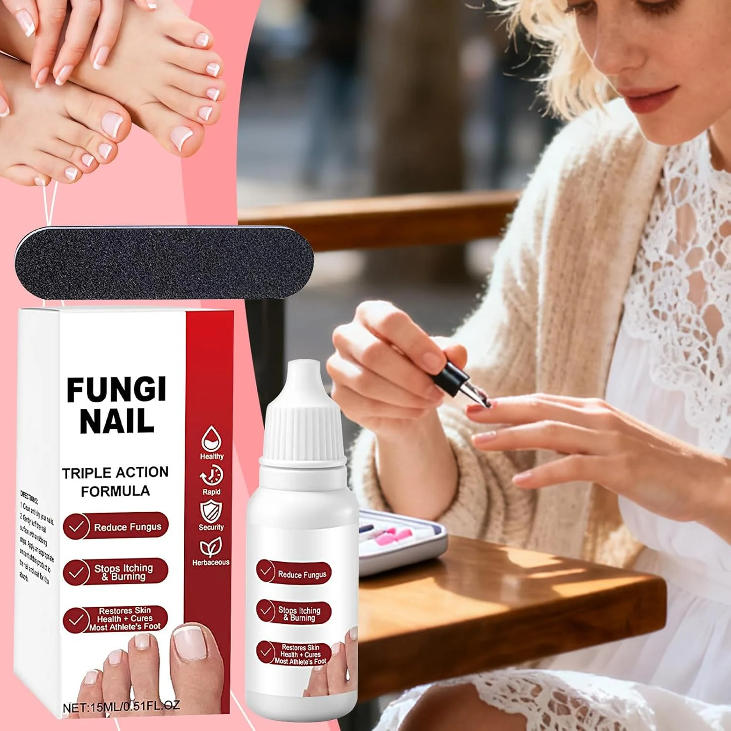 محلول ترمیم ناخن، 15 میلی لیتر تقویت کننده و مرطوب کننده فوق العاده قوی | کیت مراقبت از ترمیم ناخن های آسیب دیده | برای بزرگسالان، خانواده، دوستان، مادر، پدر