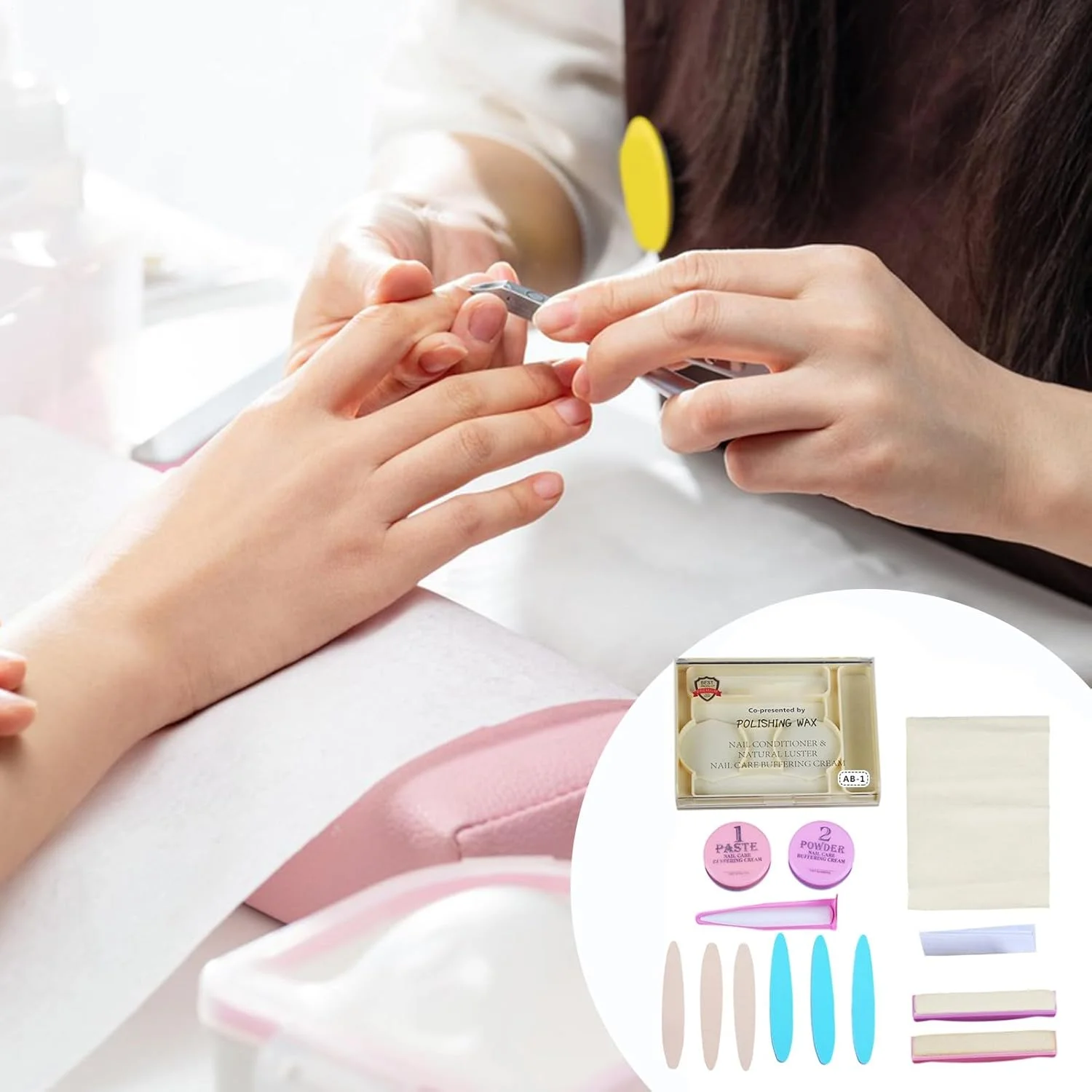بافر و براق کننده ناخن - تقویت کننده مانیکور - ابزارهای مراقبت از کرم بافر پولیش ناخن برای تقویت مانیکور خانگی سالن زنانه بافر و براق کننده ناخن - تقویت کننده مانیکور - ابزارهای مراقبت از کرم بافر پولیش ناخن برای تقویت مانیکور خانگی سالن زنانه