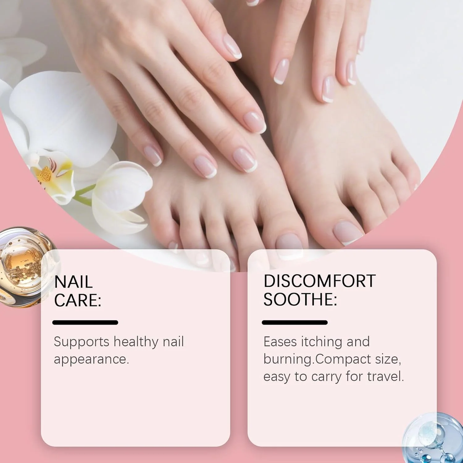 مراقبت از رشد ناخن | قلم تغذیه کننده ناخن 3 عددی - مراقبت از ناخن های آسیب دیده، برای مانیکور و پدیکور خانگی، سالن، بزرگسالان، زنان، مردان، سالمندان