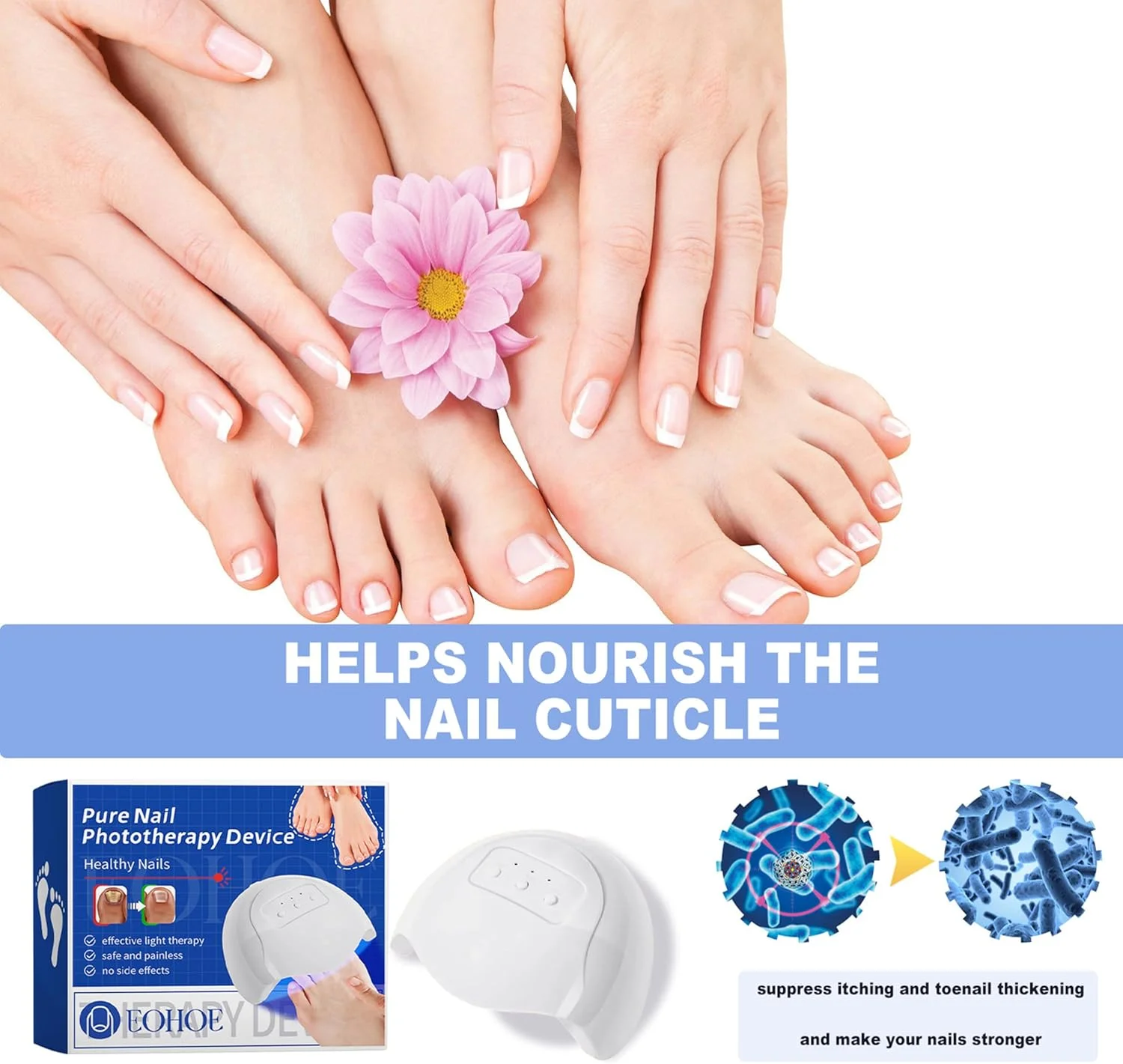 دستگاه رفع قارچ ناخن Elitzia به همراه ست 7 تکه ناخن گیر و نور UV، دارای 12 چراغ LED برای درمان قارچ ناخن پا و دست با 3 گزینه زمانی، مناسب برای استفاده خانگی مدل ETNL02A دستگاه رفع قارچ ناخن Elitzia به همراه ست 7 تکه ناخن گیر و نور UV، دارای 12 چراغ LED برای درمان قارچ ناخن پا و دست با 3 گزینه زمانی، مناسب برای استفاده خانگی مدل ETNL02A