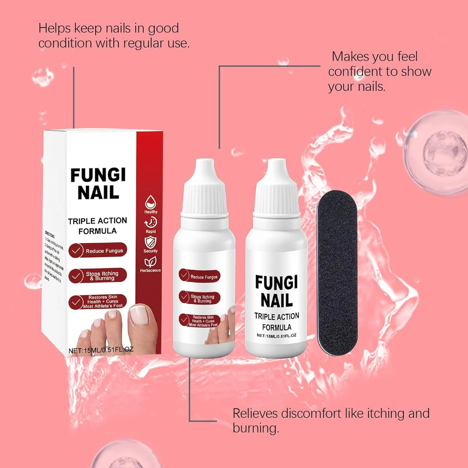 مایع مراقبت از ناخن، 15 میلی لیتر تقویت کننده ناخن پا با قدرت اضافی، کیت مراقبت از ترمیم ناخن های آسیب دیده - برای بزرگسالان، خانواده، دوستان، مادر، پدر
