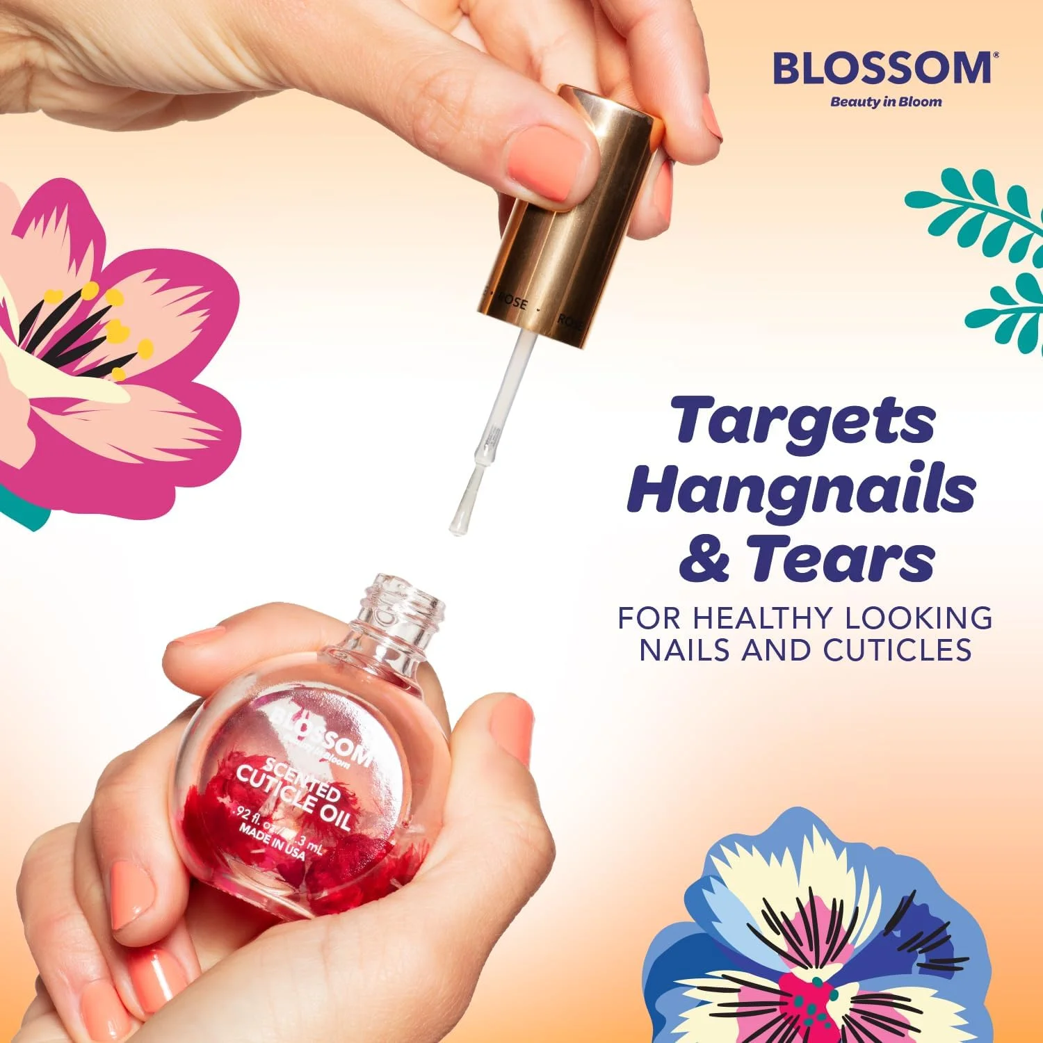 روغن کوتیکول ناخن Blossom، آبرسان و مرطوب کننده، مراقبت از کوتیکول ناخن معطر، غنی شده با گل های واقعی، ساخت آمریکا، 15 میلی لیتر، انحصاری آمازون، نارگیل روغن کوتیکول ناخن Blossom، آبرسان و مرطوب کننده، مراقبت از کوتیکول ناخن معطر، غنی شده با گل های واقعی، ساخت آمریکا، 15 میلی لیتر، انحصاری آمازون، نارگیل