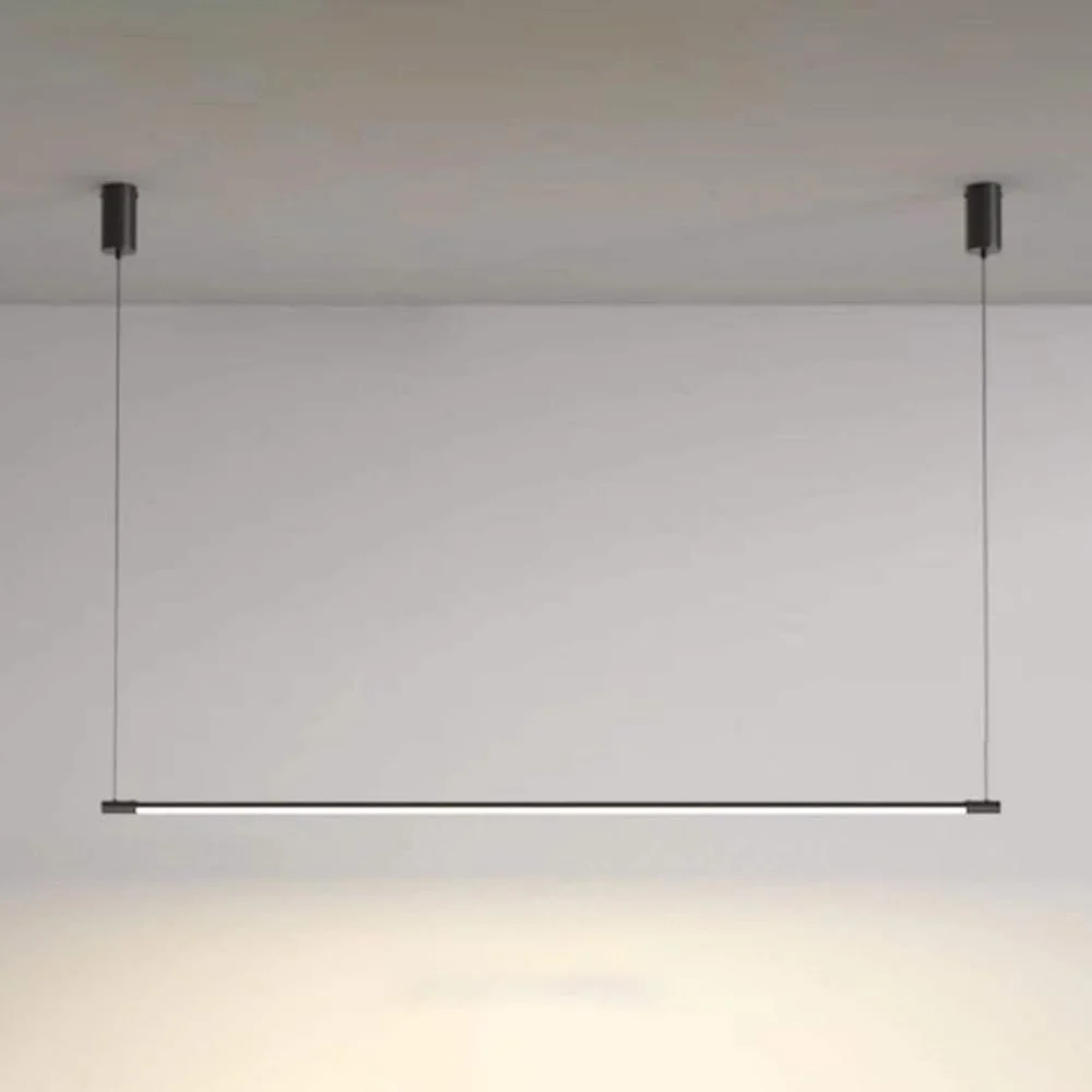 چراغ آویز خطی ال ای دی Jadssox، چراغ آویز مدرن و ساده برای جزیره آشپزخانه، چراغ آویز مشکی قابل تنظیم، چراغ های سقفی آویز اتاق ناهار خوری، بار، اتاق نشیمن، اتاق خواب، کنار تخت، تک بسته