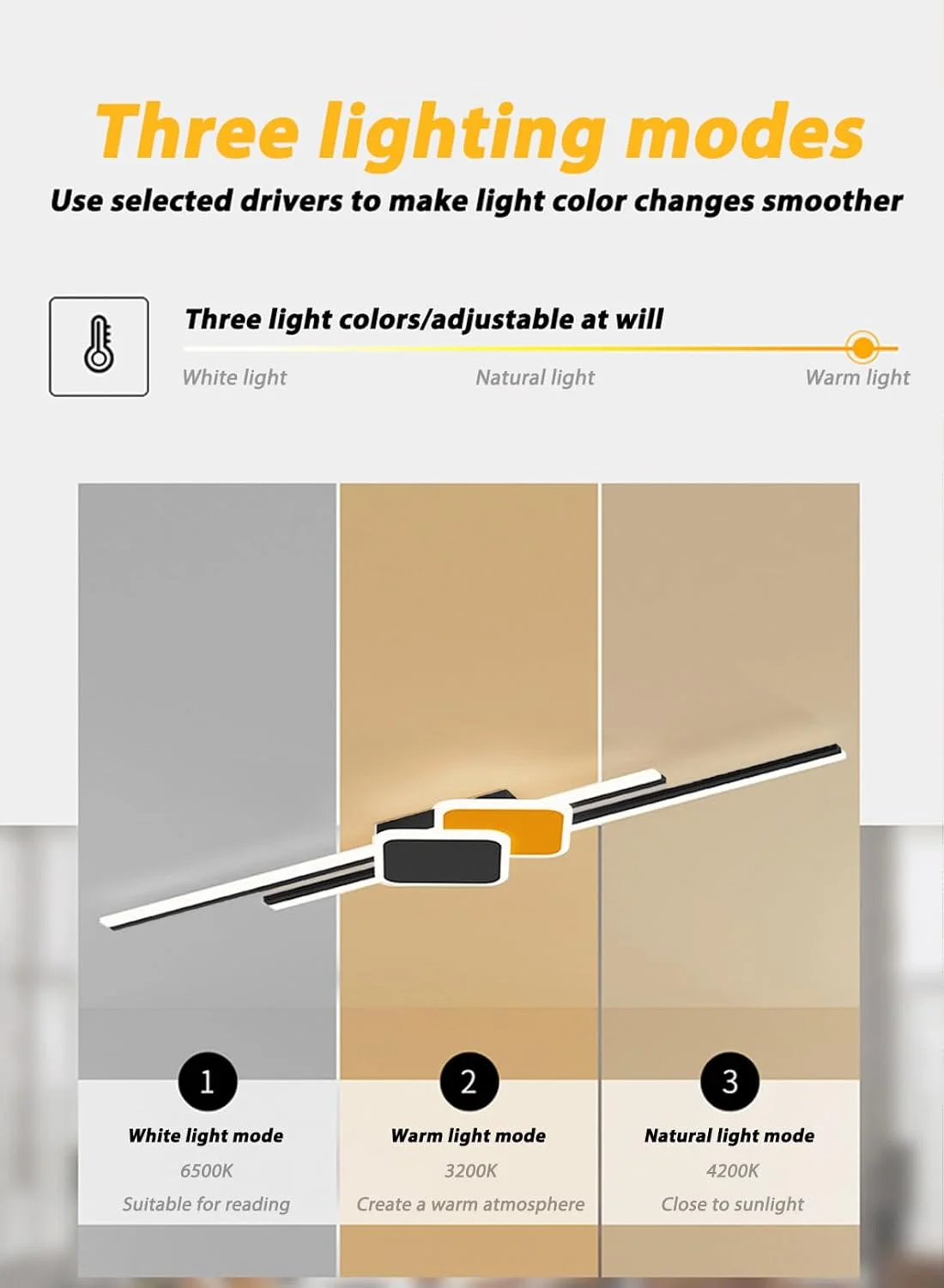 چراغ دیواری خطی ال ای دی باریک و بلند 90 سانتی متری، چراغ دیواری مدرن آکریلیک، چراغ های دیواری دکور مشکی مینیمالیستی مدرن برای اتاق خواب، اتاق مطالعه، راهرو.