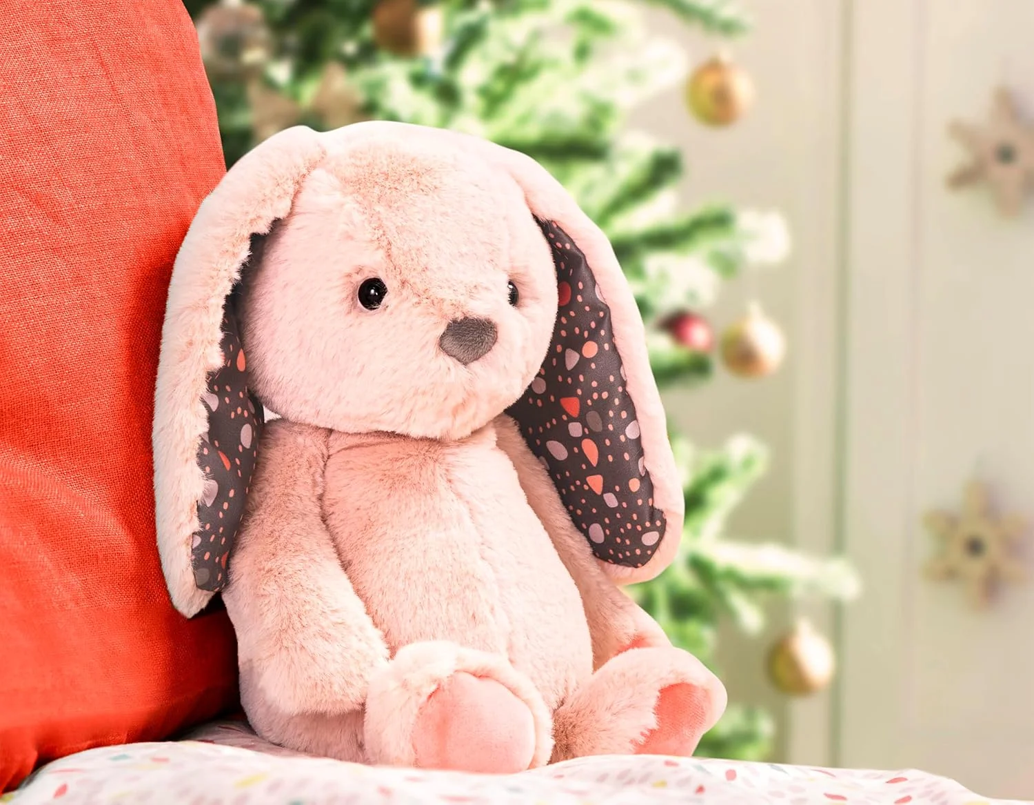 B. toys - خرگوش پولیشی - حیوان عروسکی فوق العاده نرم - بژ - 30 سانتی متر - Happyhues - خرگوش کره ای - قابل شستشو