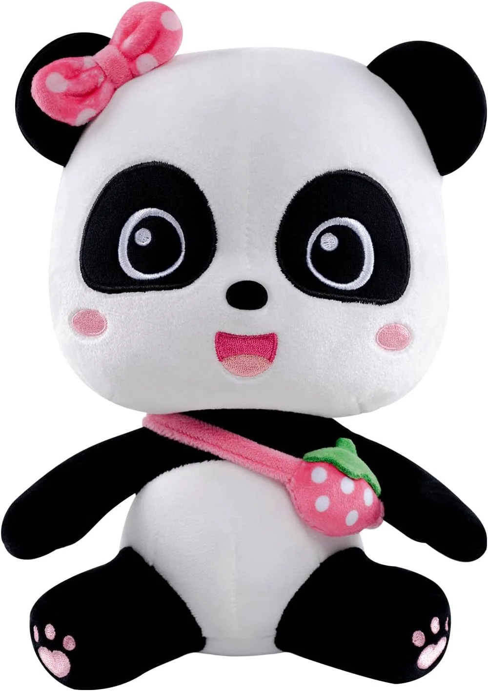عروسک پولیشی قابل شستشو BabyBus - 7.9 اینچ - حیوان عروسکی پاندا میومیو در حالت نشسته، هدیه اورجینال IP برای کودکان 0-5 سال، هدیه ماه رمضان و عید برای پسران و دختران
