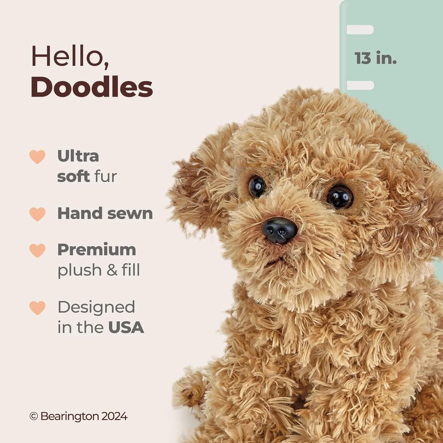 عروسک سگ لابرادودل پولیشی دادلز از مجموعه برینگتون، 33 سانتی متر