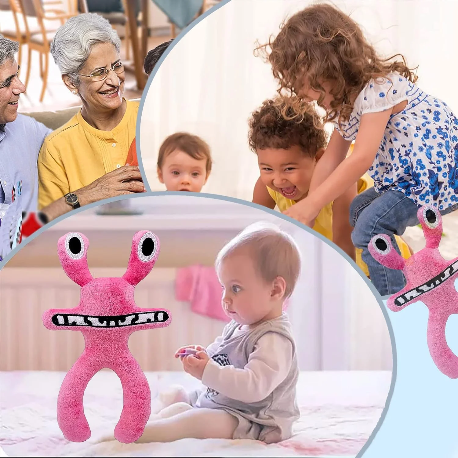 عروسک پولیشی رنگین کمانی BAKKA، اسباب بازی پولیشی شبانه رنگین کمانی 30 سانتی متری، عروسک های پولیشی حیوانات پر شده، هدیه مهمانی برای پسران و دختران کریسمس (صورتی)