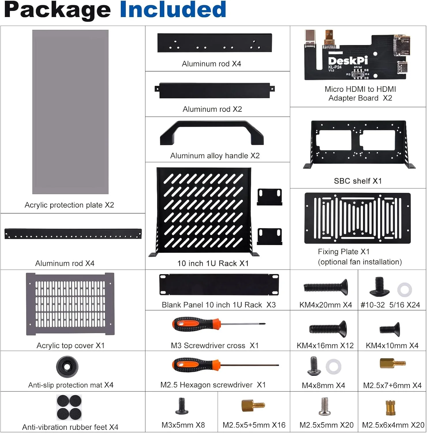 رک سرور 8U GeeekPi، رک سرور 10 اینچی برای شبکه، سرورها، تجهیزات صوتی و تصویری، رک مونت DeskPi RackMate T1 (مشکی) رک سرور 8U GeeekPi، رک سرور 10 اینچی برای شبکه، سرورها، تجهیزات صوتی و تصویری، رک مونت DeskPi RackMate T1 (مشکی)