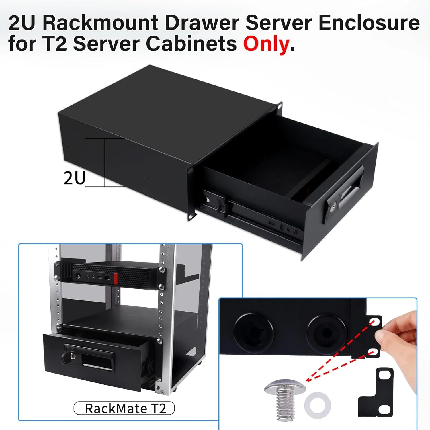 کشو قفلدار رک مونت 2U GeeekPi، محفظه کابینت سرور رک 10 اینچی برای کابینت سرور DeskPi RackMate T2 کشو قفلدار رک مونت 2U GeeekPi، محفظه کابینت سرور رک 10 اینچی برای کابینت سرور DeskPi RackMate T2