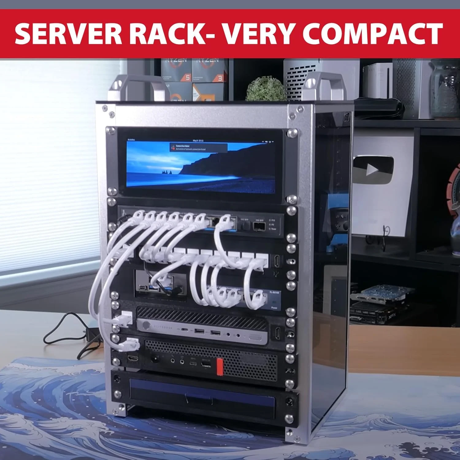 رک سرور 8U GeeekPi، رک 10 اینچی برای شبکه، سرورها، تجهیزات صوتی و تصویری، رک مونت DeskPi RackMate T1 رک سرور 8U GeeekPi، رک 10 اینچی برای شبکه، سرورها، تجهیزات صوتی و تصویری، رک مونت DeskPi RackMate T1