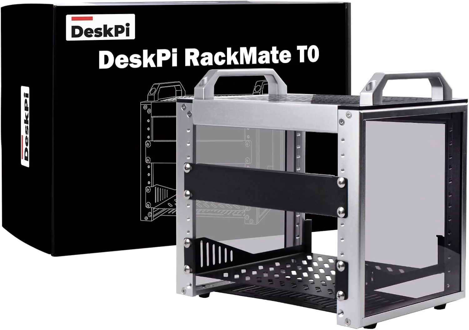 کابینت سرور 4U GeeekPi، رک سرور 10 اینچی برای تجهیزات شبکه، صوتی و تصویری، کیس رک مونت DeskPi RackMate T0