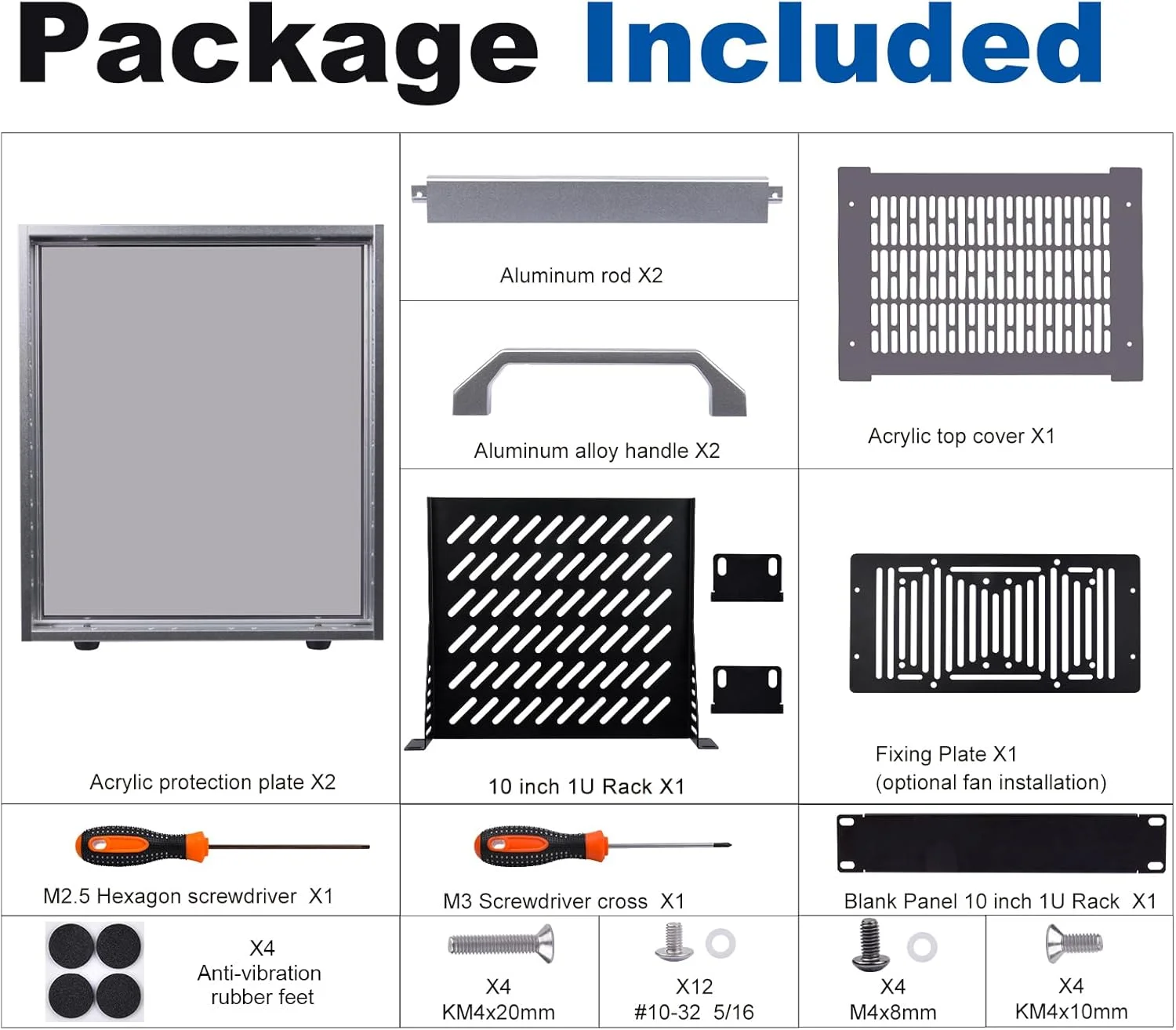 کابینت سرور 4U GeeekPi، رک سرور 10 اینچی برای تجهیزات شبکه، صوتی و تصویری، کیس رک مونت DeskPi RackMate T0 کابینت سرور 4U GeeekPi، رک سرور 10 اینچی برای تجهیزات شبکه، صوتی و تصویری، کیس رک مونت DeskPi RackMate T0