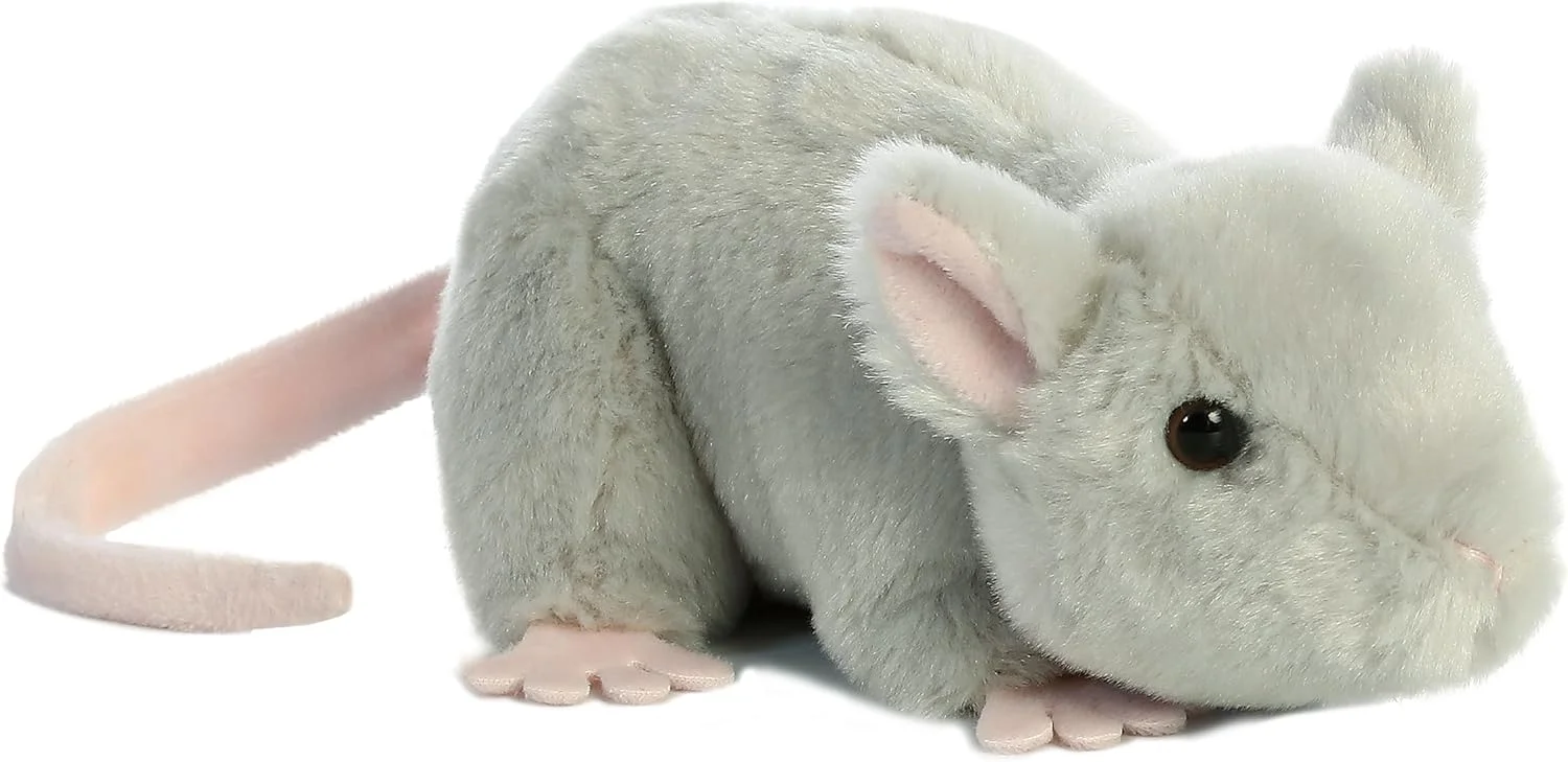 عروسک موش Aurora 31731، سایز 8 اینچ، خاکستری عروسک موش Aurora 31731، سایز 8 اینچ، خاکستری