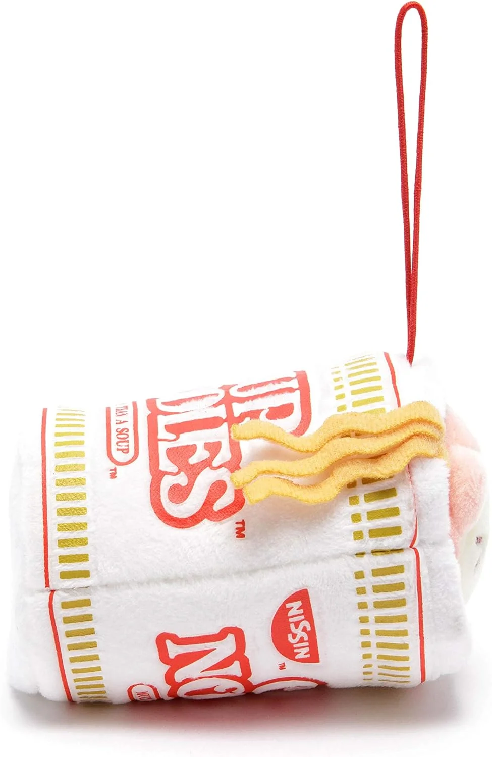 جاکلیدی عروسکی آنیرولز - عروسک تزئینی نودل فنجانی نیسین | نرم، لطیف، گرم، دوست داشتنی، راحت، ایمن | هدیه تولد با طرح گربه 7.5 سانتی متری