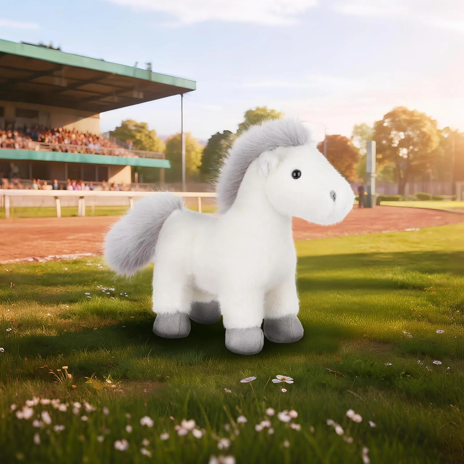 عروسک اسباب بازی بره زردآلو، اسب پونی وحشی سفید، حیوان پر شده نرم و نوازش کردنی، مناسب برای کودکان، 24 سانتی متر عروسک اسباب بازی بره زردآلو، اسب پونی وحشی سفید، حیوان پر شده نرم و نوازش کردنی، مناسب برای کودکان، 24 سانتی متر