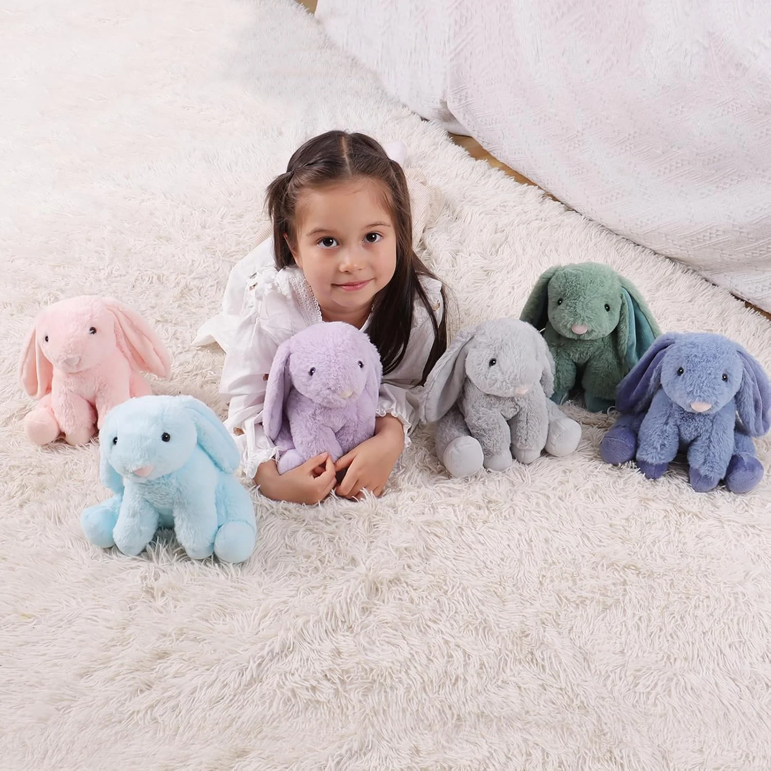 عروسک خرگوش آبی آسمانی زردآلویی برای کودکان، اسباب بازی های نرم و ناز مخمل خواب دار برای نوزاد دختر و پسر، 20 سانتی متر عروسک خرگوش آبی آسمانی زردآلویی برای کودکان، اسباب بازی های نرم و ناز مخمل خواب دار برای نوزاد دختر و پسر، 20 سانتی متر