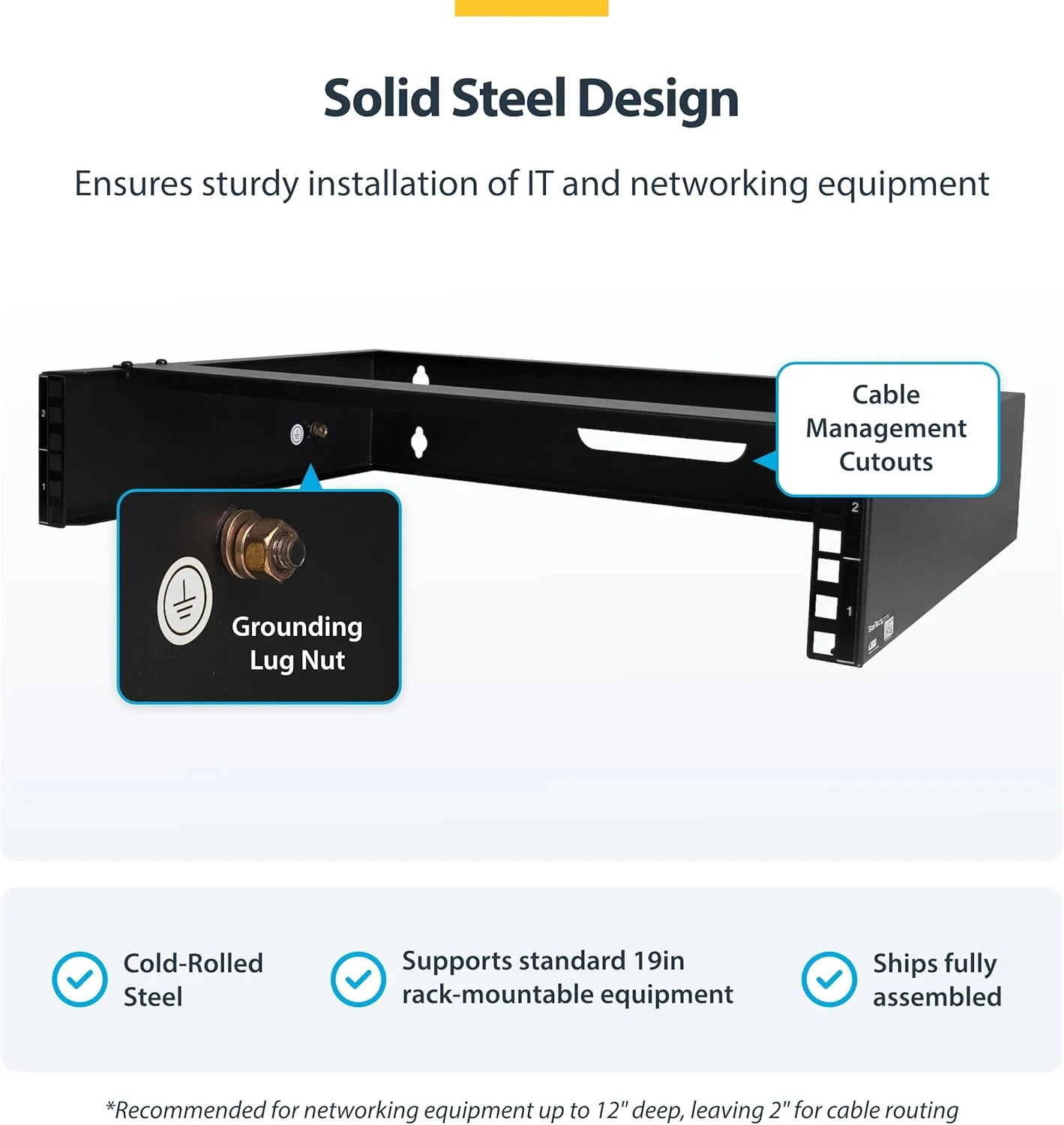 رک دیواری شبکه 2U استار تک، عمق 35.5 سانتی متر (کم حجم) - براکت پنل پچ 19 اینچی برای سرورهای کم عمق، تجهیزات IT، سوئیچ های شبکه - ظرفیت وزنی 35 کیلوگرم، مشکی (RACK-2U-14-BRACKET) رک دیواری شبکه 2U استار تک، عمق 35.5 سانتی متر (کم حجم) - براکت پنل پچ 19 اینچی برای سرورهای کم عمق، تجهیزات IT، سوئیچ های شبکه - ظرفیت وزنی 35 کیلوگرم، مشکی (RACK-2U-14-BRACKET)