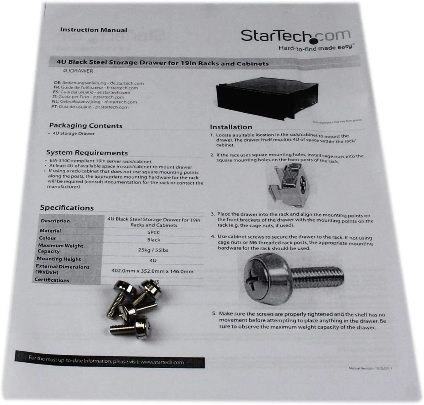 کشو رک مونت 4 یونیت استار تک - 25 کیلوگرم - کشو رک استیل 4 یونیت برای رک یا کابینت تجهیزات شبکه/سرور 19 اینچ کشو رک مونت 4 یونیت استار تک - 25 کیلوگرم - کشو رک استیل 4 یونیت برای رک یا کابینت تجهیزات شبکه/سرور 19 اینچ