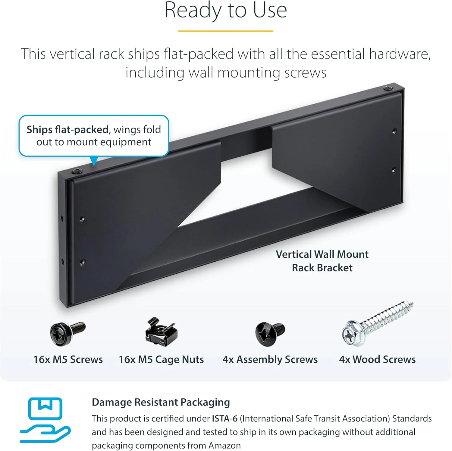 براکت دیواری عمودی 4 یونیت StarTech.com برای تجهیزات قابل نصب در رک 19 اینچی، ظرفیت 55 کیلوگرم، برای پچ پنل ها/سرورها براکت دیواری عمودی 4 یونیت StarTech.com برای تجهیزات قابل نصب در رک 19 اینچی، ظرفیت 55 کیلوگرم، برای پچ پنل ها/سرورها