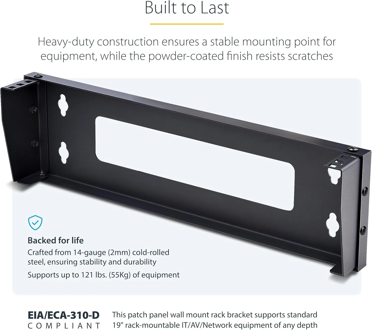 براکت دیواری عمودی 1U استار تک برای تجهیزات قابل نصب در رک 19 اینچی، ظرفیت 55 کیلوگرم، برای پچ پنل ها/سرورها براکت دیواری عمودی 1U استار تک برای تجهیزات قابل نصب در رک 19 اینچی، ظرفیت 55 کیلوگرم، برای پچ پنل ها/سرورها